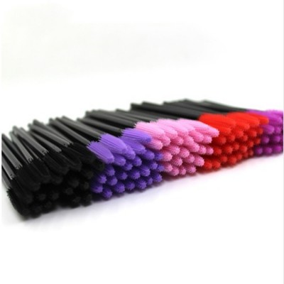 50 pieces/bag Make Up Silicone Brushes Micro Pink Disposable  Mascara Wands for Eyelash Extensions